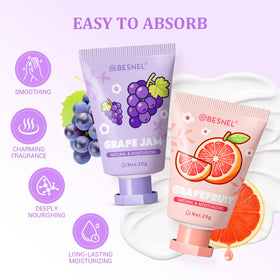 BESNEL hand cream sweet peach scent tube front view