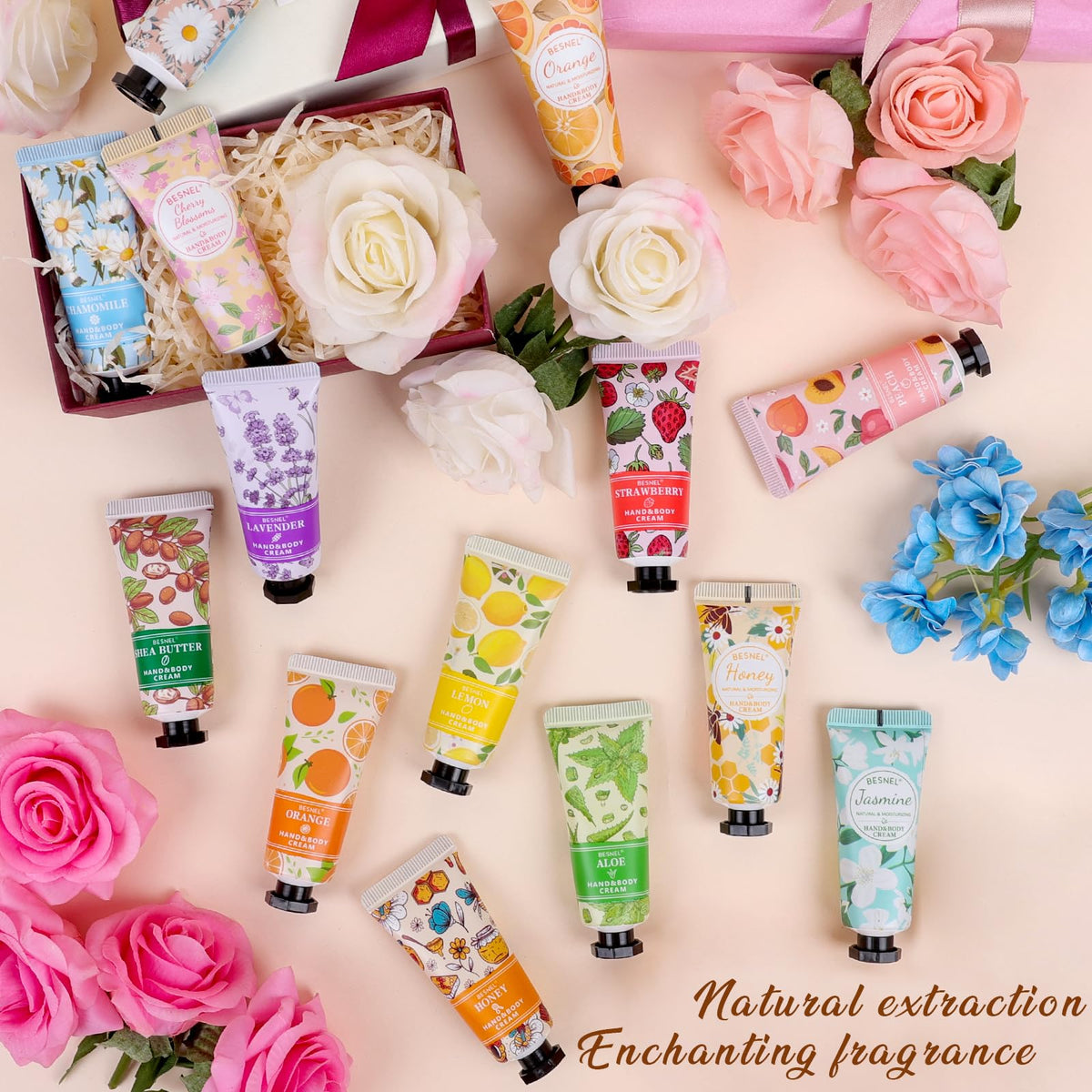 BESNEL hand cream with natural ingredients like shea butter