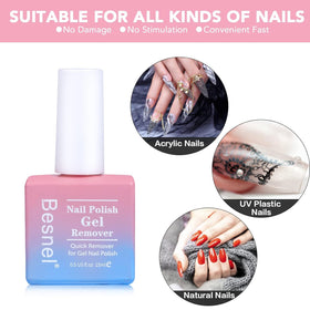 BESNEL nail care tools with gel remover bottles