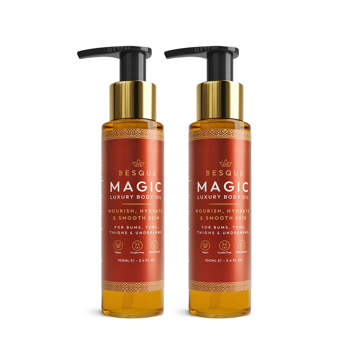 Besque Magic Body Oil 3.4 FL OZ front view