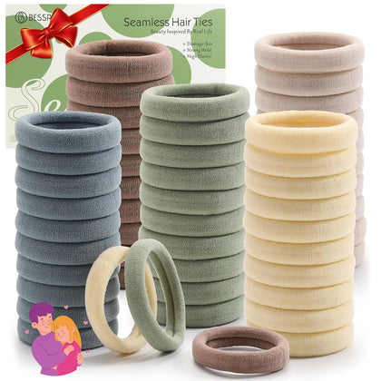 Bessrung 100PCS Elastic Hair Ties assorted colours front view