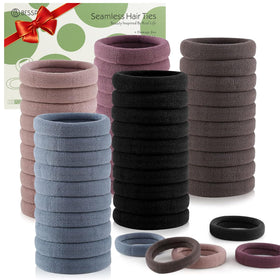 Bessrung 100PCS elastic hair ties in assorted colours