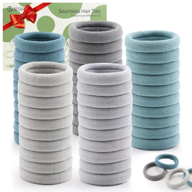 Bessrung 100PCS elastic hair ties in assorted natural colours