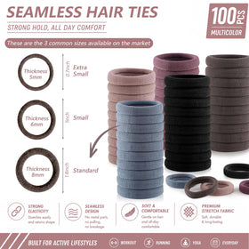 Bessrung hair ties displayed in a neat arrangement