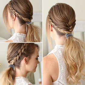 Bessrung hair ties in a stylish hairdo