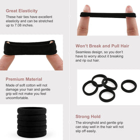 Bessrung hair ties in use for a high ponytail