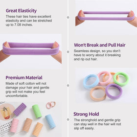 Bessrung hair ties showing stretchability and softness