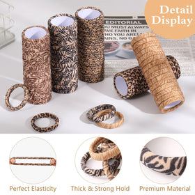 Bessrung Leopard Hair Ties in use during workout
