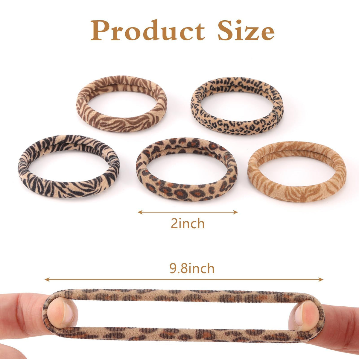 Bessrung Leopard Hair Ties showing unique colours