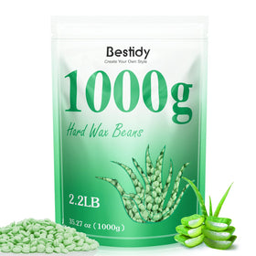 Bestidy Hard Wax Beads 1000g green packaging front view