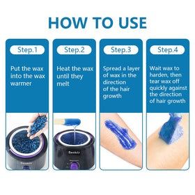 Bestidy Hard Wax Beads 1000g with instructions