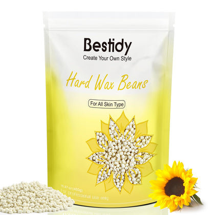 Bestidy Hard Wax Beads 500g milky white package front view