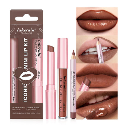 BestLand 3PCS Lip Liner and Lipstick Combo Set packaging front view
