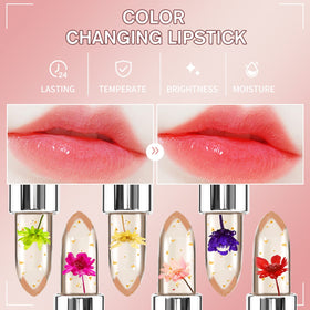 BestLand Flower Jelly Lipstick Set in hand for size reference