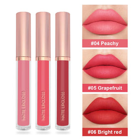 BestLand Fresh Glow Coral Liquid Lipstick Peachy shade swatch