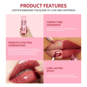 BestLand Lip Liner and Lipstick Combo Set on makeup table