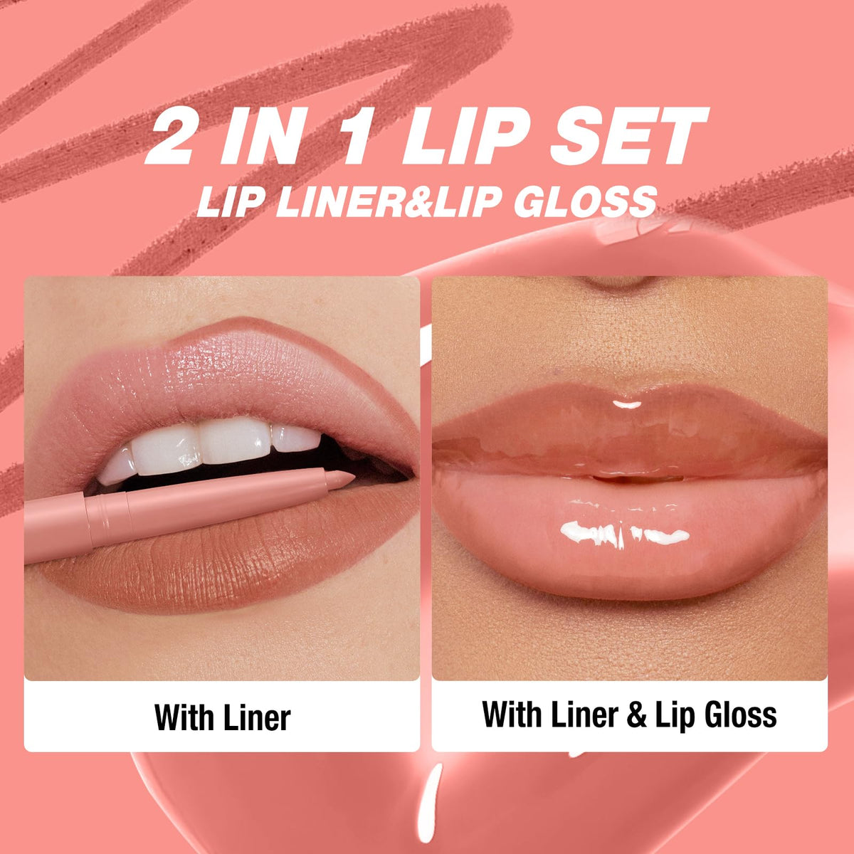 BestLand lip liner pencil gliding on lips for definition