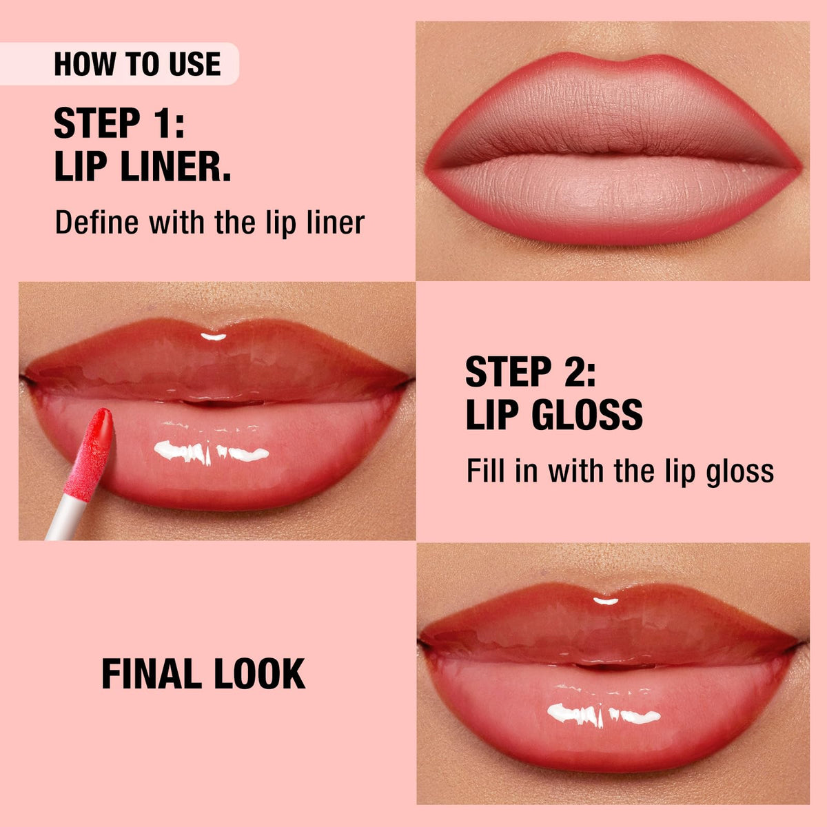 BestLand lip oils and liners arranged on a makeup table