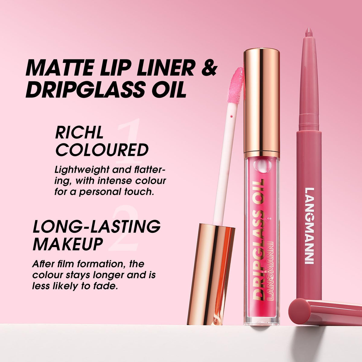 BestLand lip oils showing glossy finish on lips