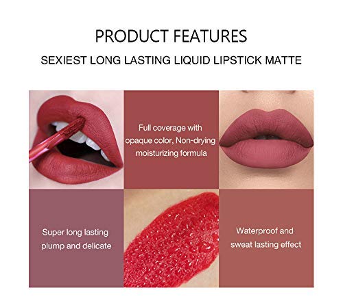 BestLand Matte Liquid Lipstick being applied on lips