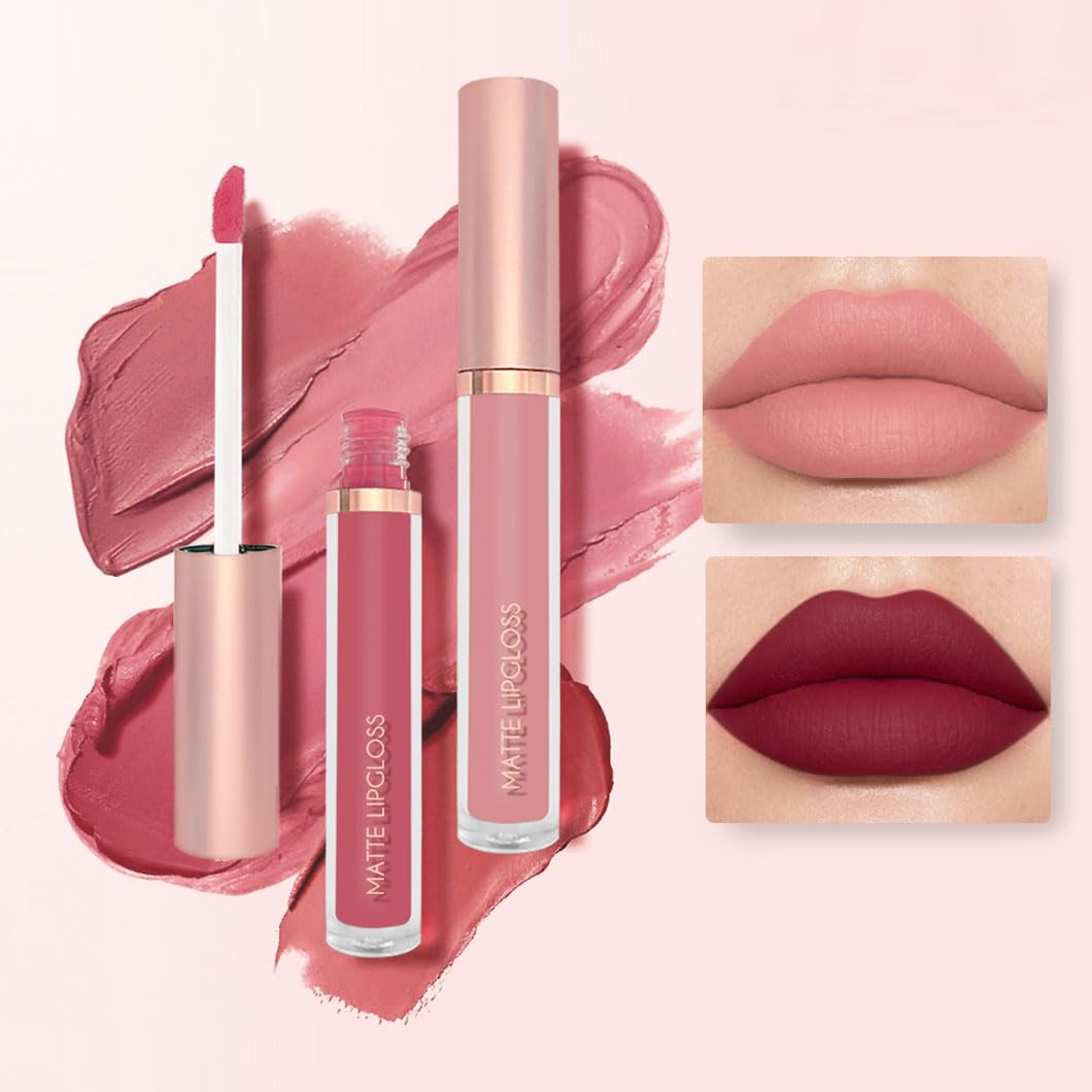 BestLand Soft Romantic Nude Lipstick Set displayed on a vanity