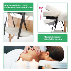 BestMassage Portable Massage Bed with 2-inch thick sponge