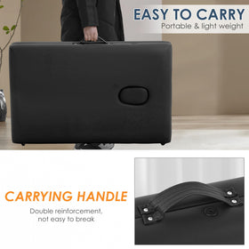 BestMassage Portable Massage Table folded with carrying case