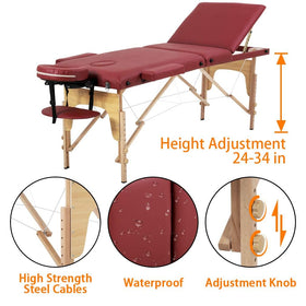 BestMassage Portable Massage Table height adjustment knob