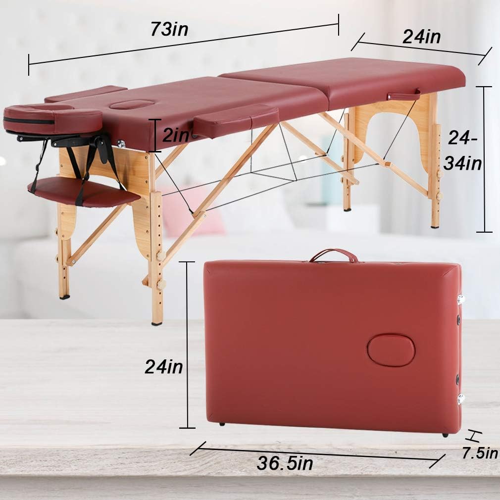 BestMassage Portable Massage Table set up for a spa