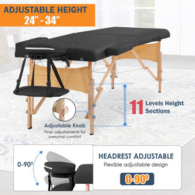 BestMassage Portable Massage Table set up in a spa environment