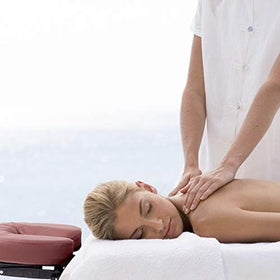 BestMassage Portable Massage Table side view showing height adjustment knobs