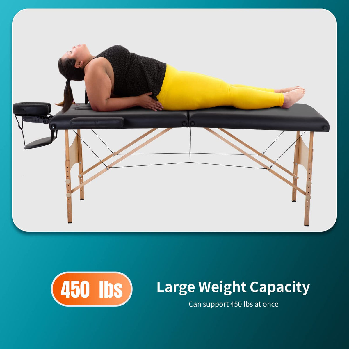 BestMassage Portable Massage Table with luxurious PVC leather cover