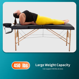 BestMassage Portable Massage Table with luxurious PVC leather cover