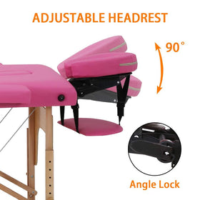 BestMassage Portable Massage Table with PVC leather cover