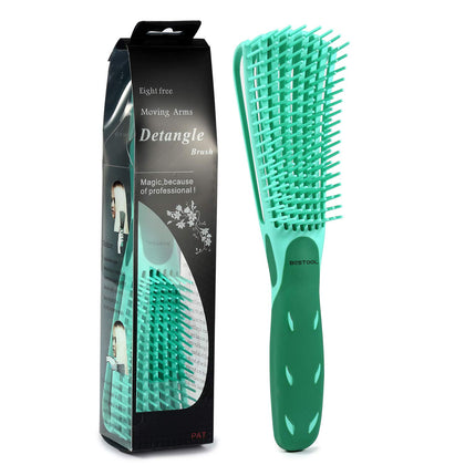 BESTOOL Detangling Brush front view in green