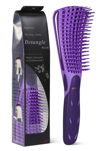 BESTOOL Detangling Brush front view in purple