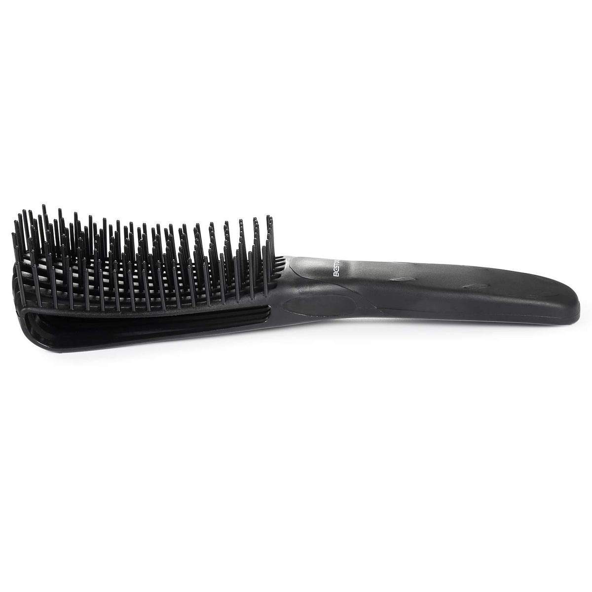 BESTOOL Detangling Brush in use on curly hair
