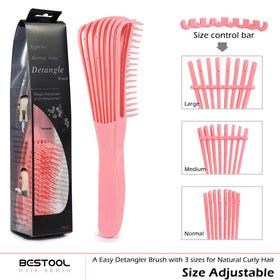 BESTOOL Detangling Brush showing flexible comb arms