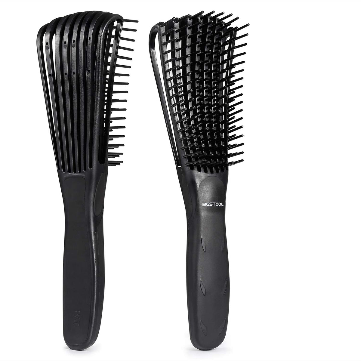BESTOOL Detangling Brush side view showcasing ergonomic handle