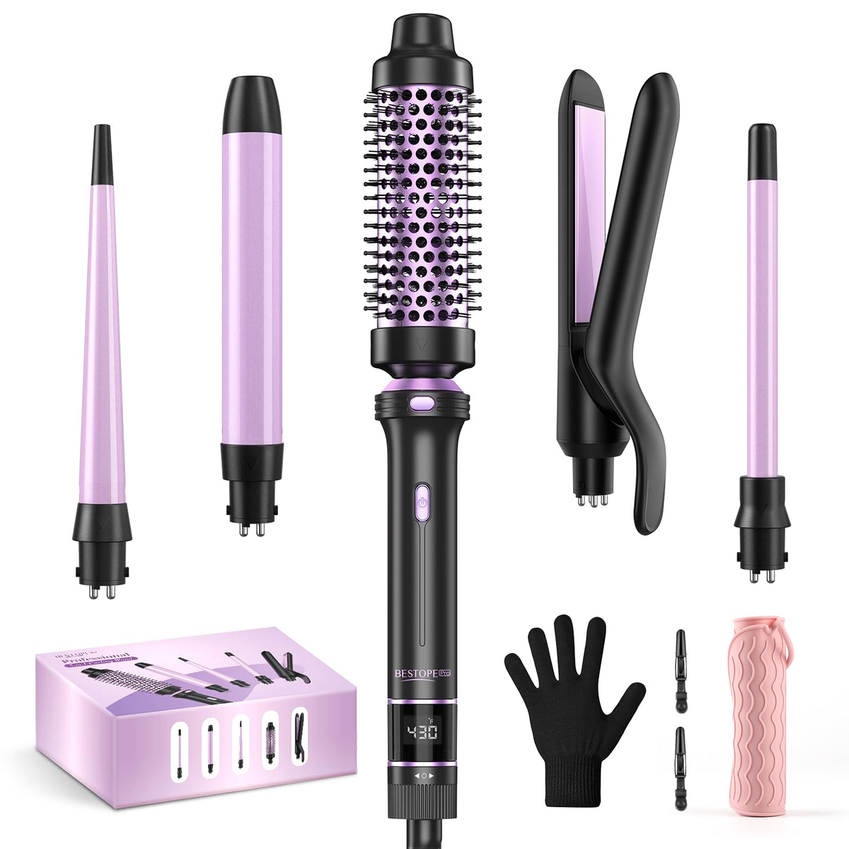 BESTOPE PRO 5 in 1 Curling Iron Set front view