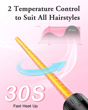 BESTOPE PRO curling wand set in use on long hair