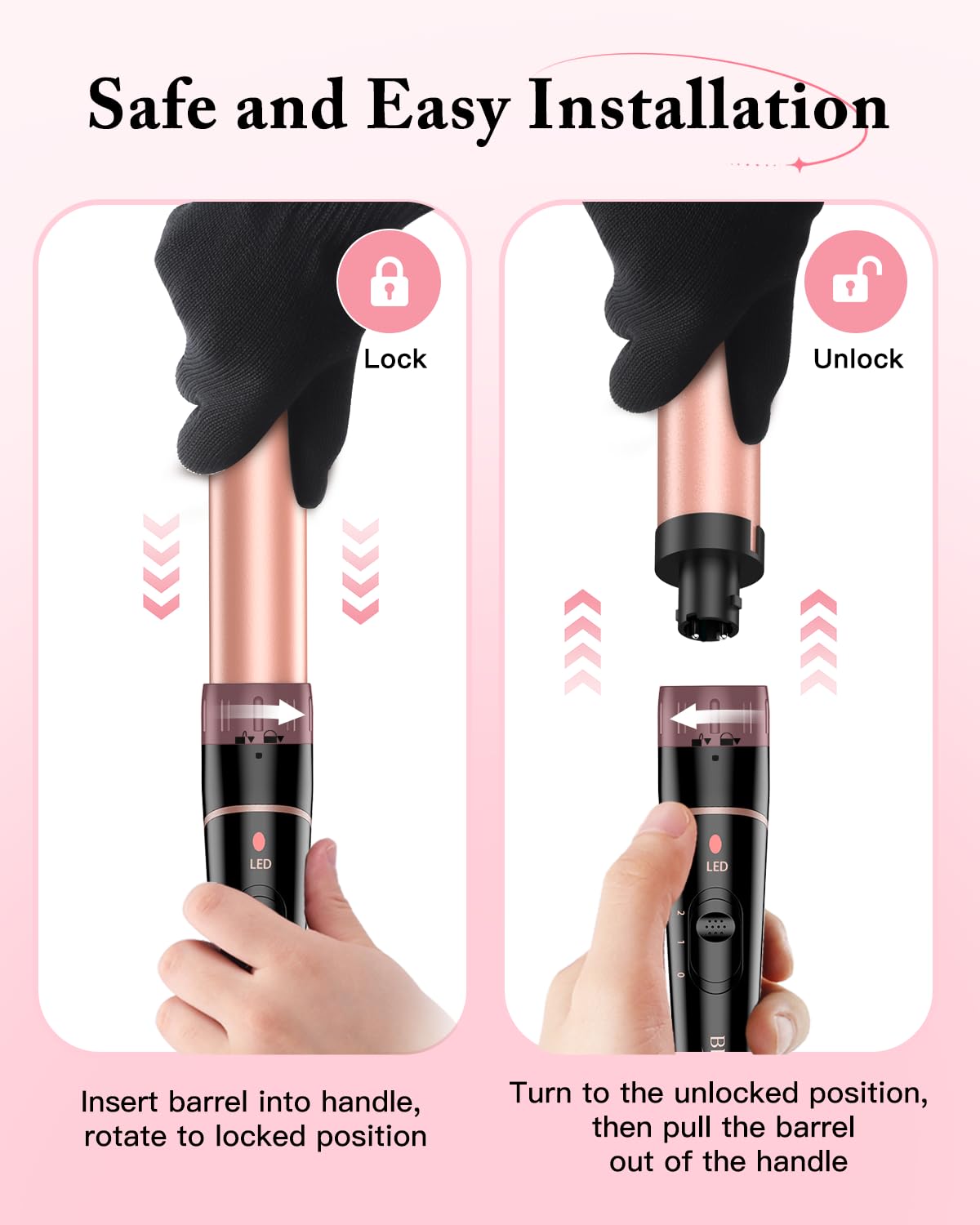 BESTOPE PRO curling wand set packaging view