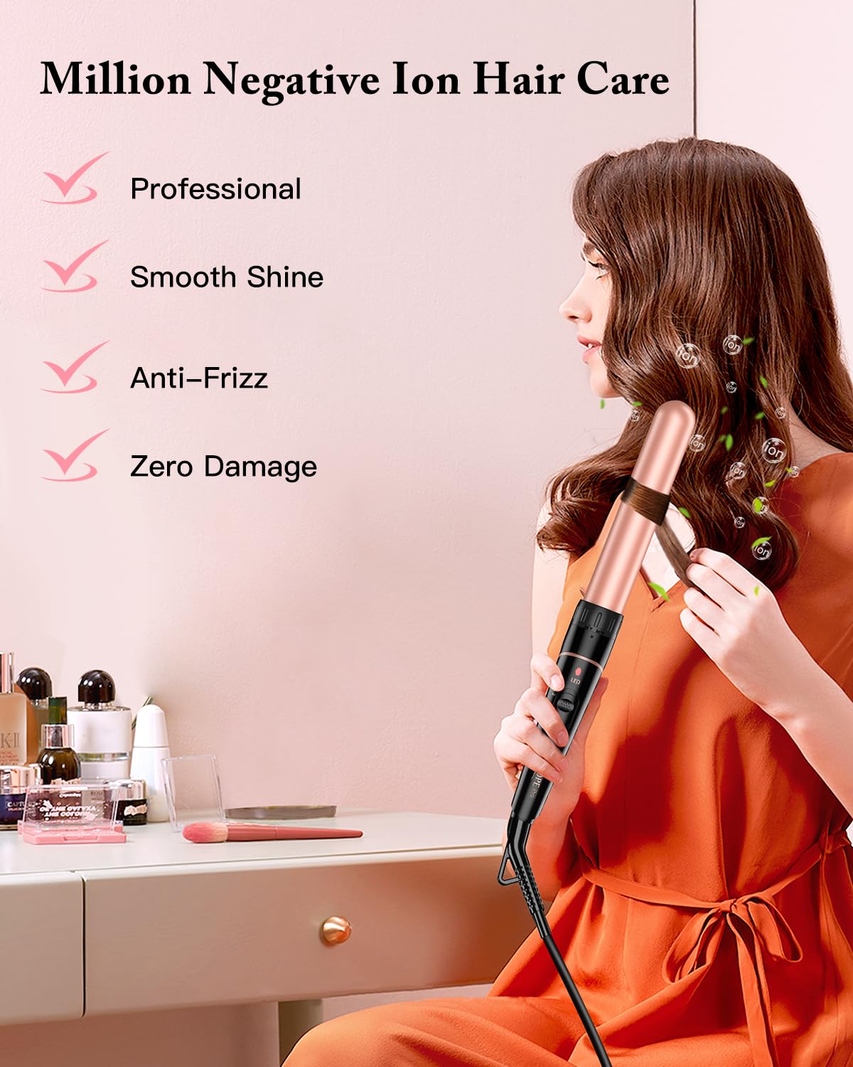 BESTOPE PRO curling wand set with heat-resistant glove and clips