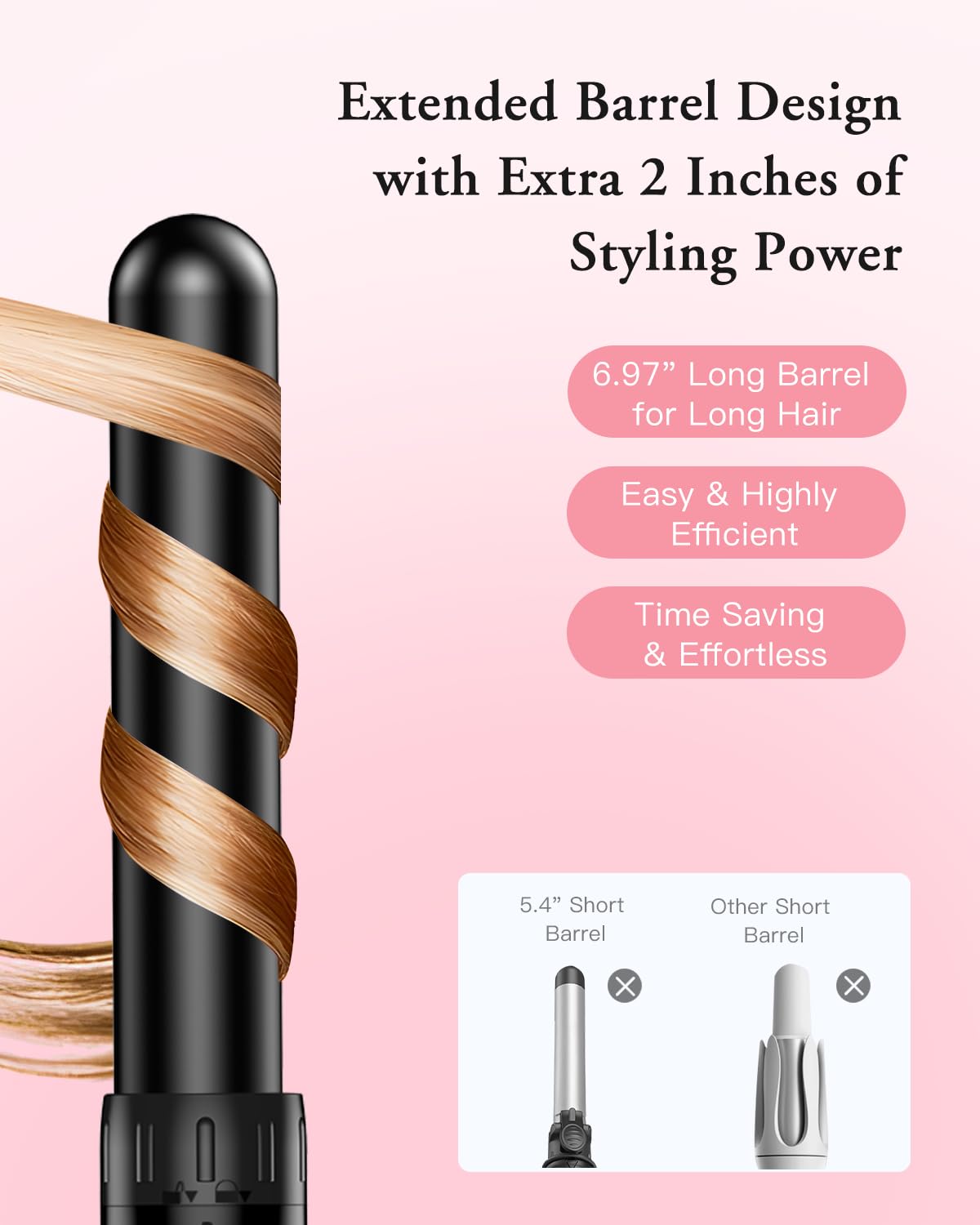 BESTOPE PRO curling wand set with heat-resistant glove and clips