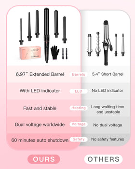 BESTOPE PRO curling wand with extended barrel for styling