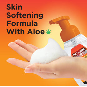 Betadine Antiseptic Cleansing Foam Pump 8oz side view