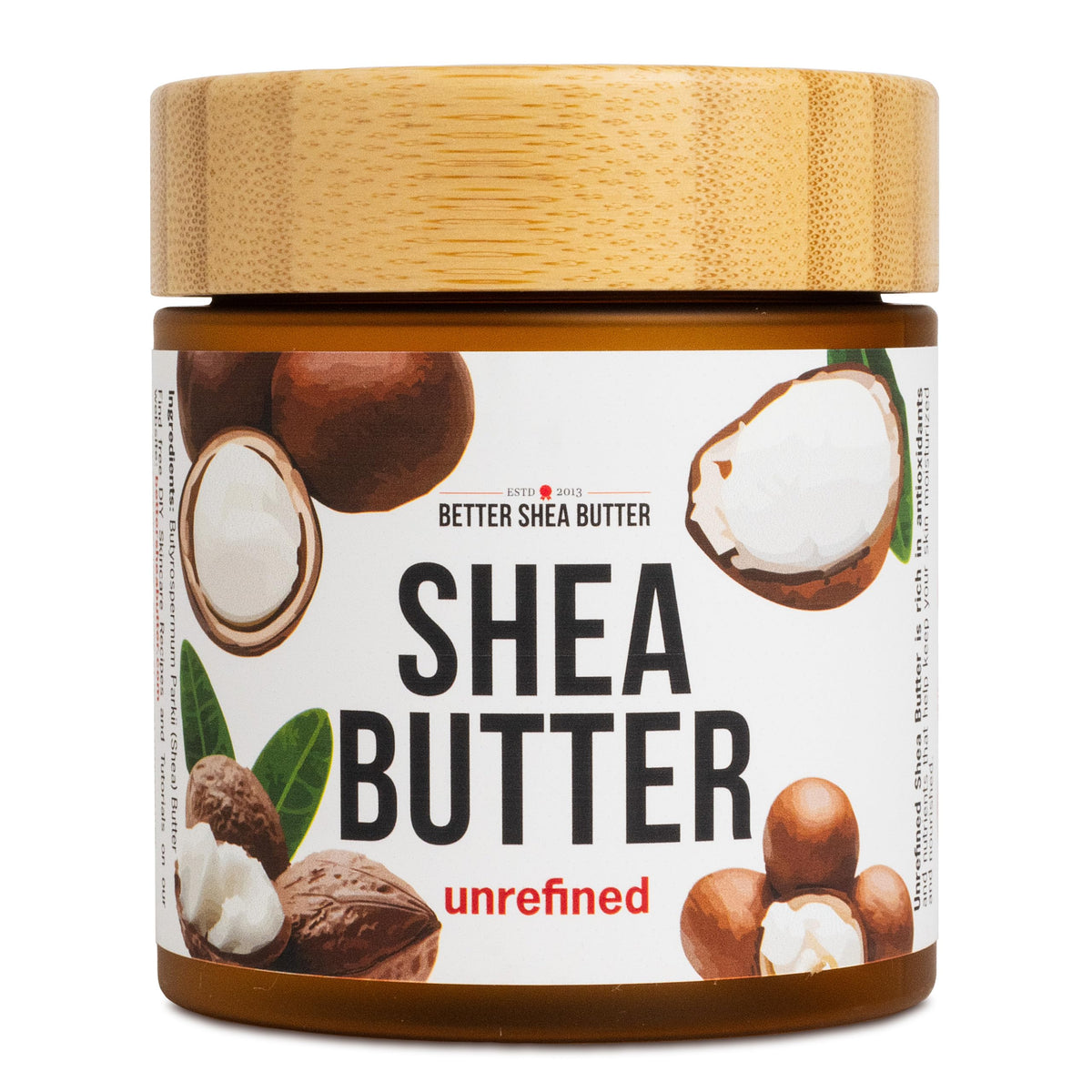 Better Shea Butter 100% Pure Unrefined Shea Butter 8 oz jar front view