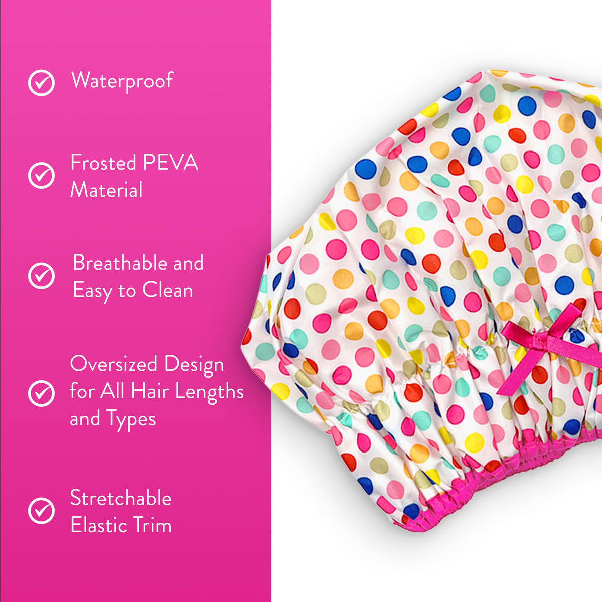 Betty Dain Fashionista Shower Cap oversized design for hair protection