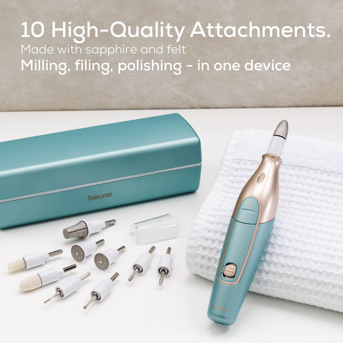 Beurer MP84 attachments in portable organiser case