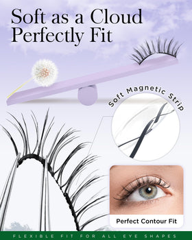 BEYELIAN Magnetic Eyelashes shown in use on model